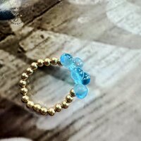 ring bubbly aqua shiny