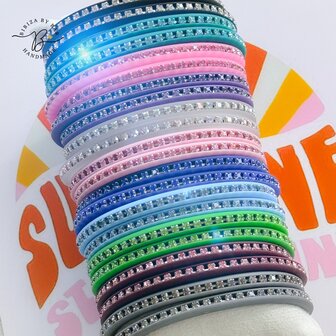 armband dubbel pvc strass
