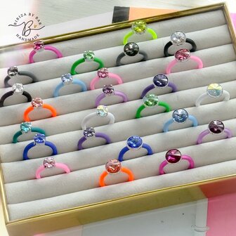 ring small stone pvc