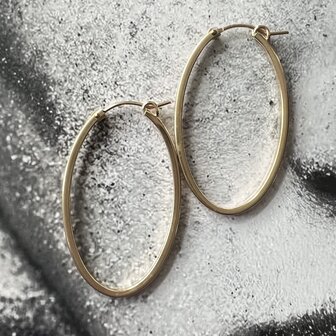 ovale creolen 42 mm
