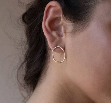 ovaal/rond studs handmade