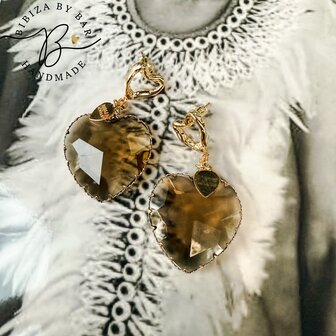oorbellen brown hearts