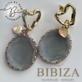 oorbellen grey rounds