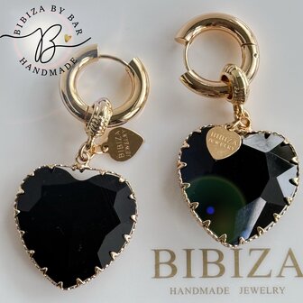 oorbellen black hearts