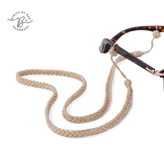BRAIDED GLASSES STRAP GOLD &amp; SILVER 