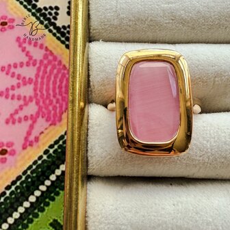 ring pink stone