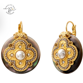 oorbellen Positano mother of pearl grey