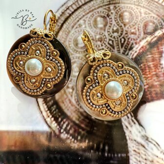 oorbellen Positano mother of pearl grey