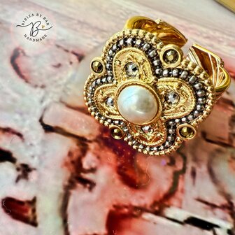 ring Positano white pearl