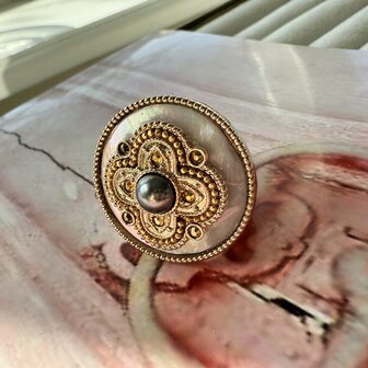 ring Positano pearl grey