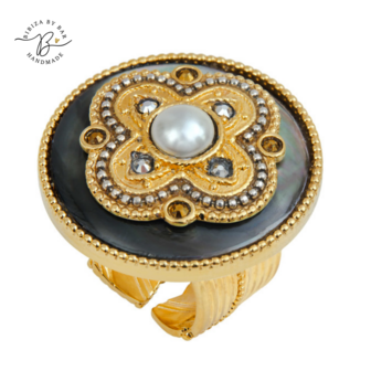 ring Positano pearl white