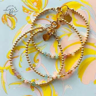 armband pastel gemstone sluiting