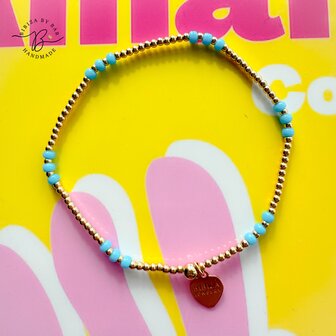 armband love aqua blue