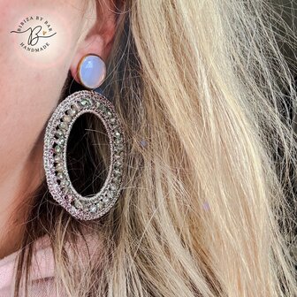 oorbellen italia oval mauve