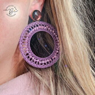 oorbellen italia purple round