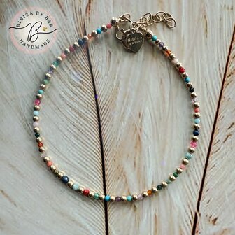 enkelbandje gemstone met slotje