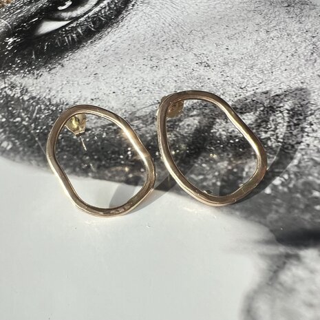 ovaal/rond studs handmade