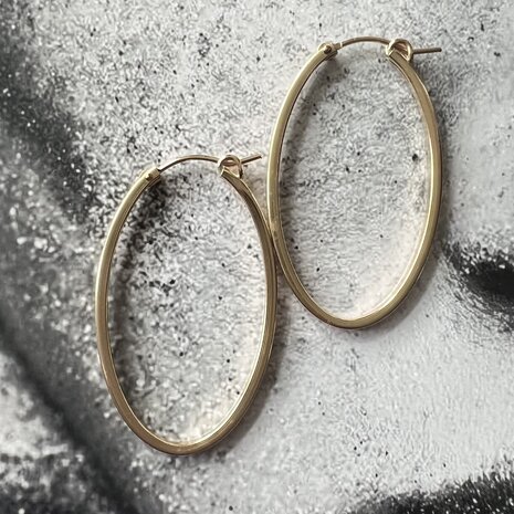 ovale creolen 42 mm