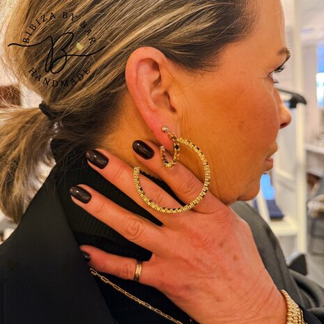 oorbellen strass bruintinten