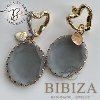 oorbellen grey rounds