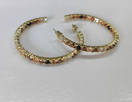 oorbellen strass bruintinten