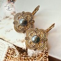 oorbellen Positano grey pearl