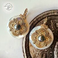 oorbellen Positano mother of pearl white