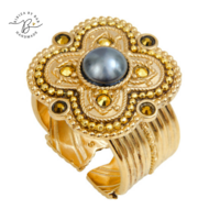 ring Positano grey pearl