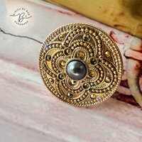 ring Positano gold/grey pearl