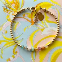 armband pastel gemstone sluiting