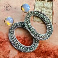 oorbellen italia oval mauve