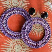 oorbellen italia purple round