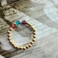 ring small stone purple M/L