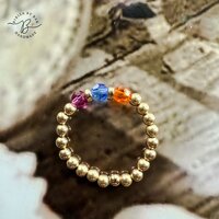 ring small stone bleu S/M