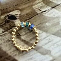 ring small stone indigo M/L