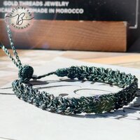 sfifa men green/silver braided