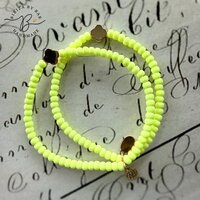 armband clover light yellow maat 19