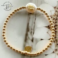 armband pearl clover