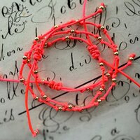 armband cord dark neon coral 