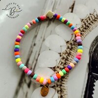 armband summer neon clover maat 19